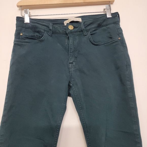 Zara Basic Jeans Men Dark Green Skinny straight size 38 - Picture 7 of 8